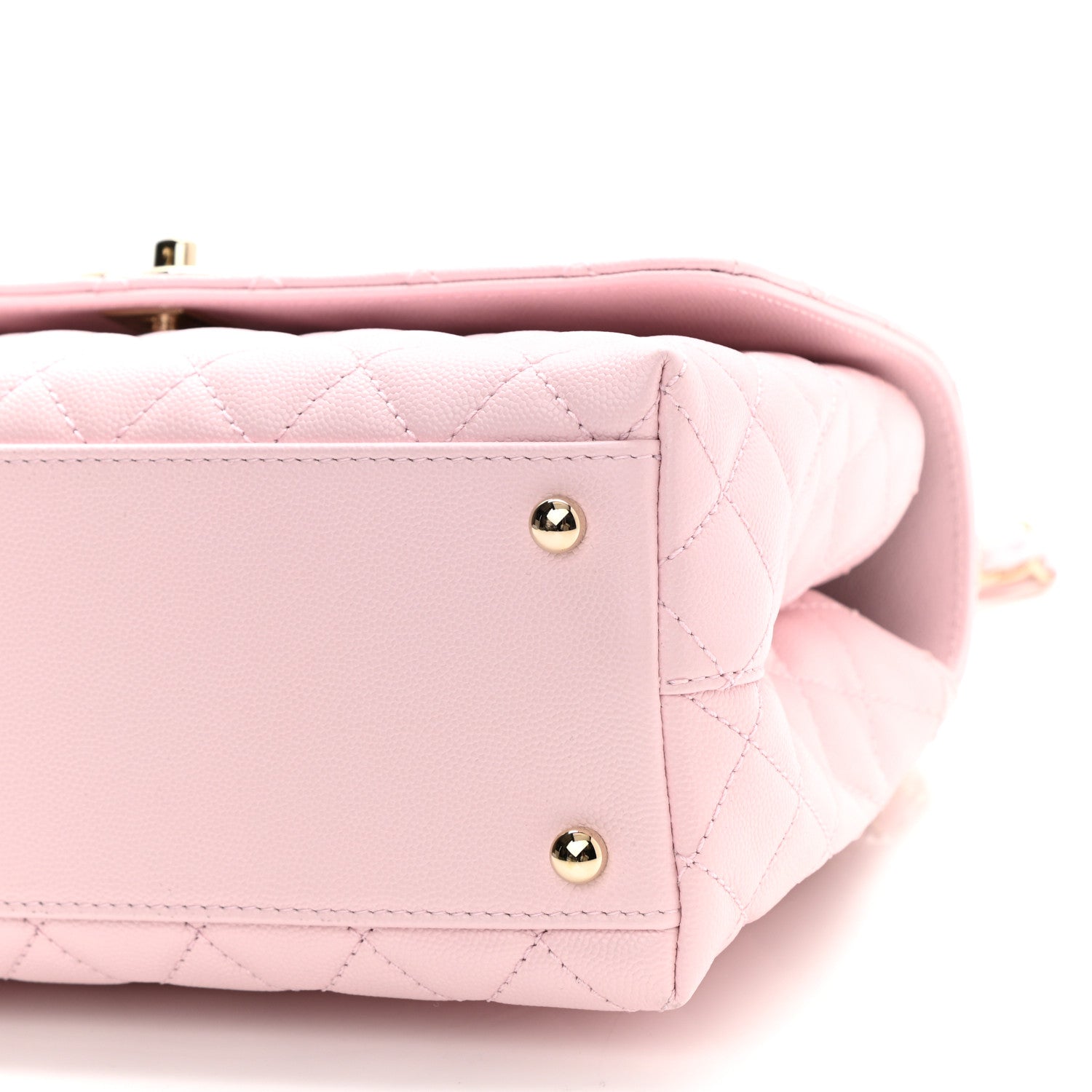 Chanel Caviar Quilted Small Coco Handle Flap Light Pink 9 of 11