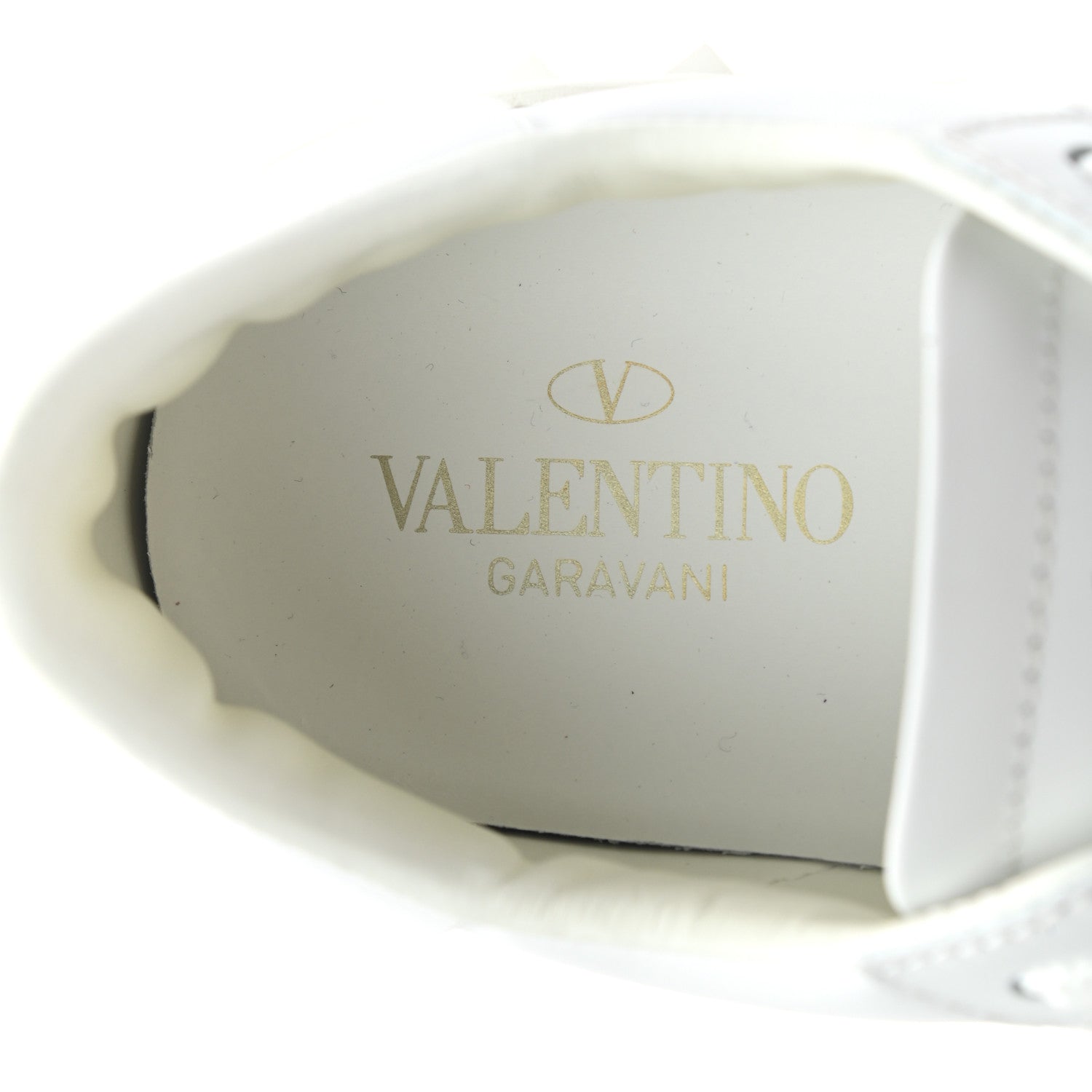 Valentino Garavani Calfskin Mens Rockstud Open Sneakers 41.5 White Black 7 of 8