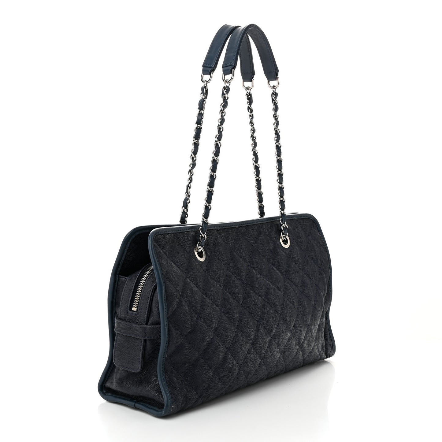 Caviar Quilted French Riviera Tote Blue
