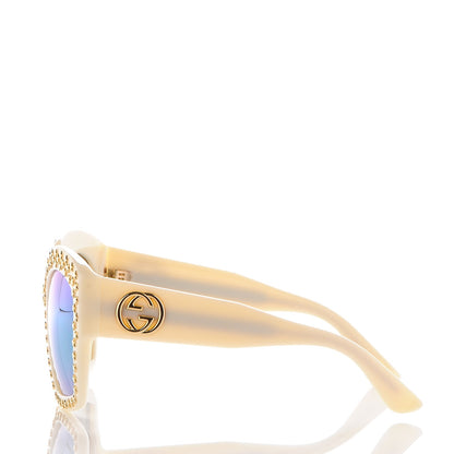 Gucci Square Frame Star Sunglasses GG 3870/S Ivory Gold 3 of 7