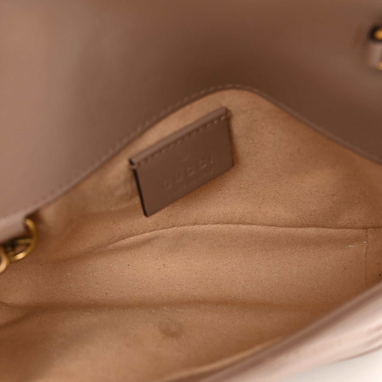 Calfskin Matelasse Super Mini GG Marmont Shoulder Bag Porcelain Rose