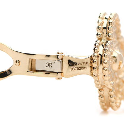 Van Cleef & Arpels 18K Yellow Gold Vintage Alhambra Earrings 4 of 5
