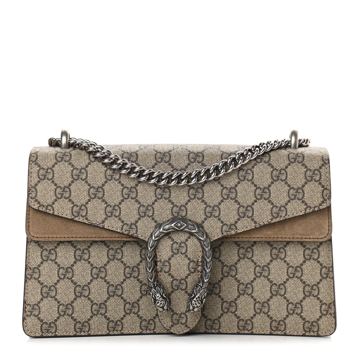 GG Supreme Monogram Small Dionysus Shoulder Bag Taupe