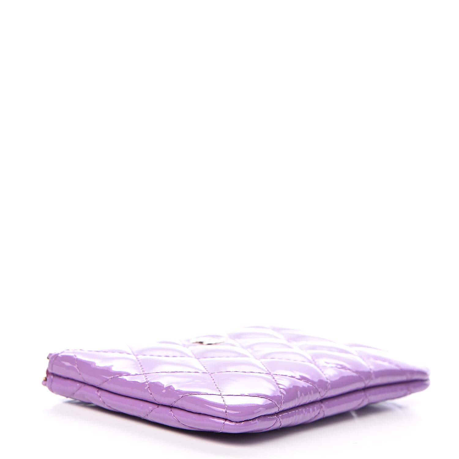 Chanel Patent Quilted Small Cosmetic Case Purple 4 of 8