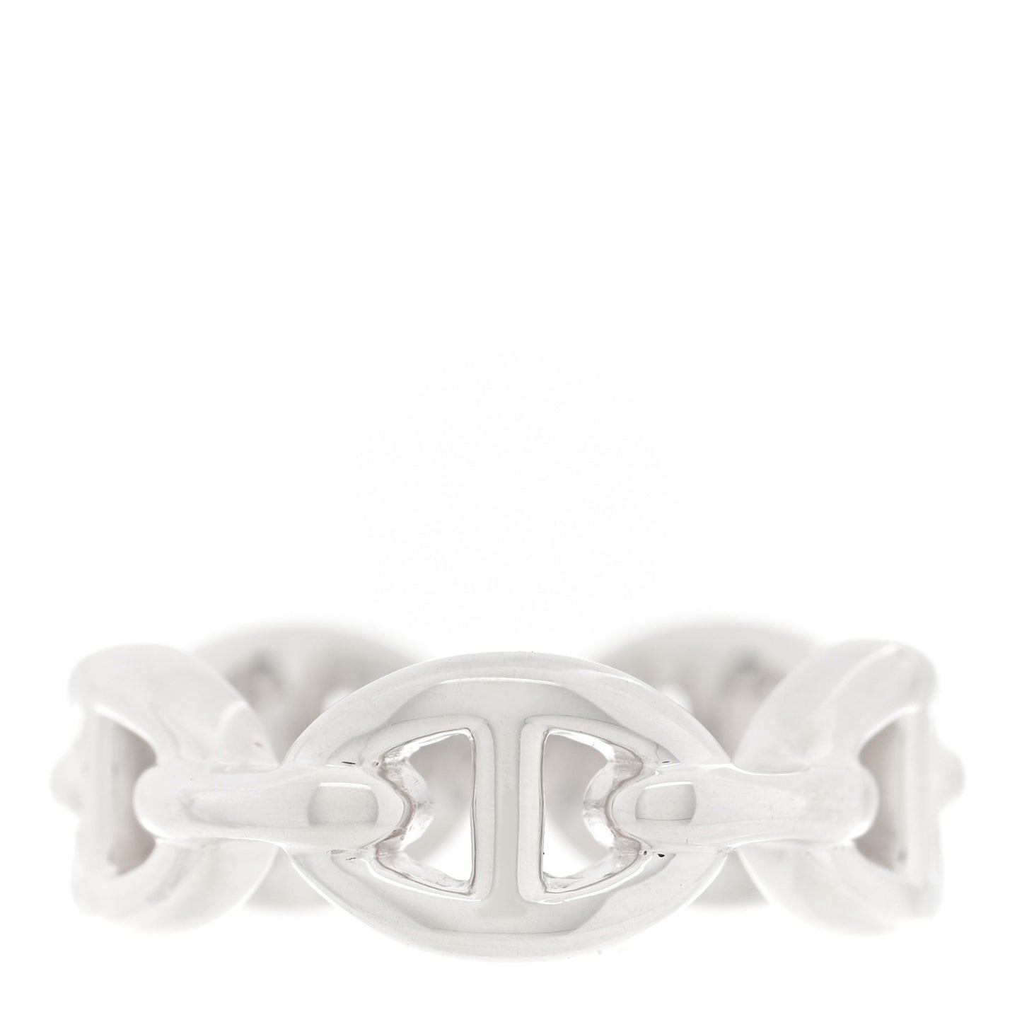 Sterling Silver PM Chaine d'Ancre Enchainee Band Ring 50 5.5