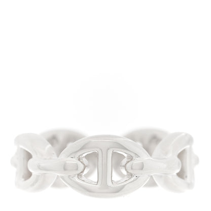 Hermes Sterling Silver PM Chaine d'Ancre Enchainee Band Ring 50 5.5 3 of 6