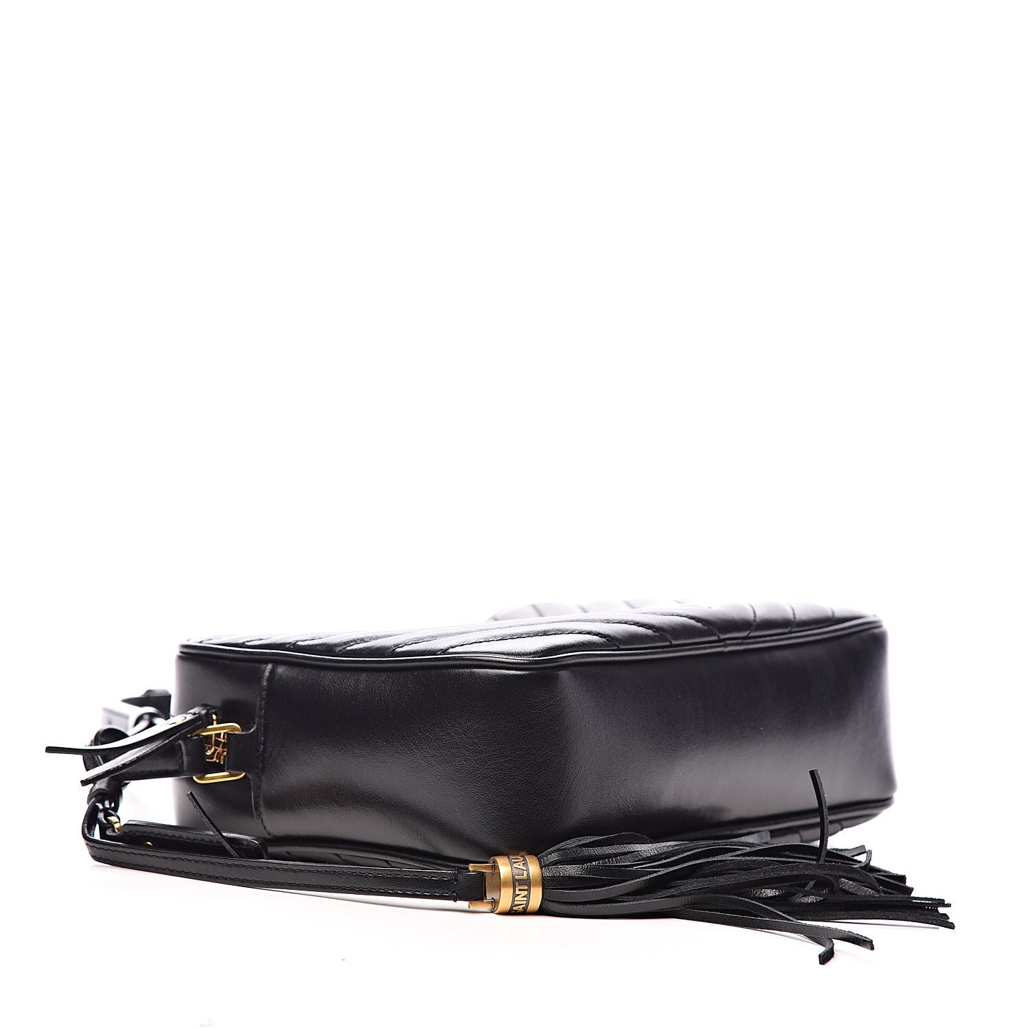 Saint Laurent Calfskin Matelasse Monogram Lou Camera Bag Black 4 of 11