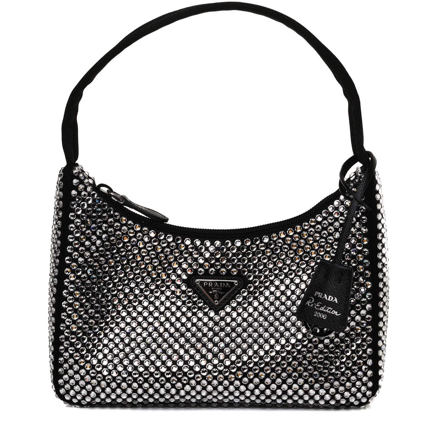 Prada Satin Crystal Mini Re-Edition 2000 Bag Cristal 7 of 11