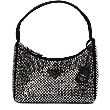 Prada Satin Crystal Mini Re-Edition 2000 Bag Cristal 7 of 11