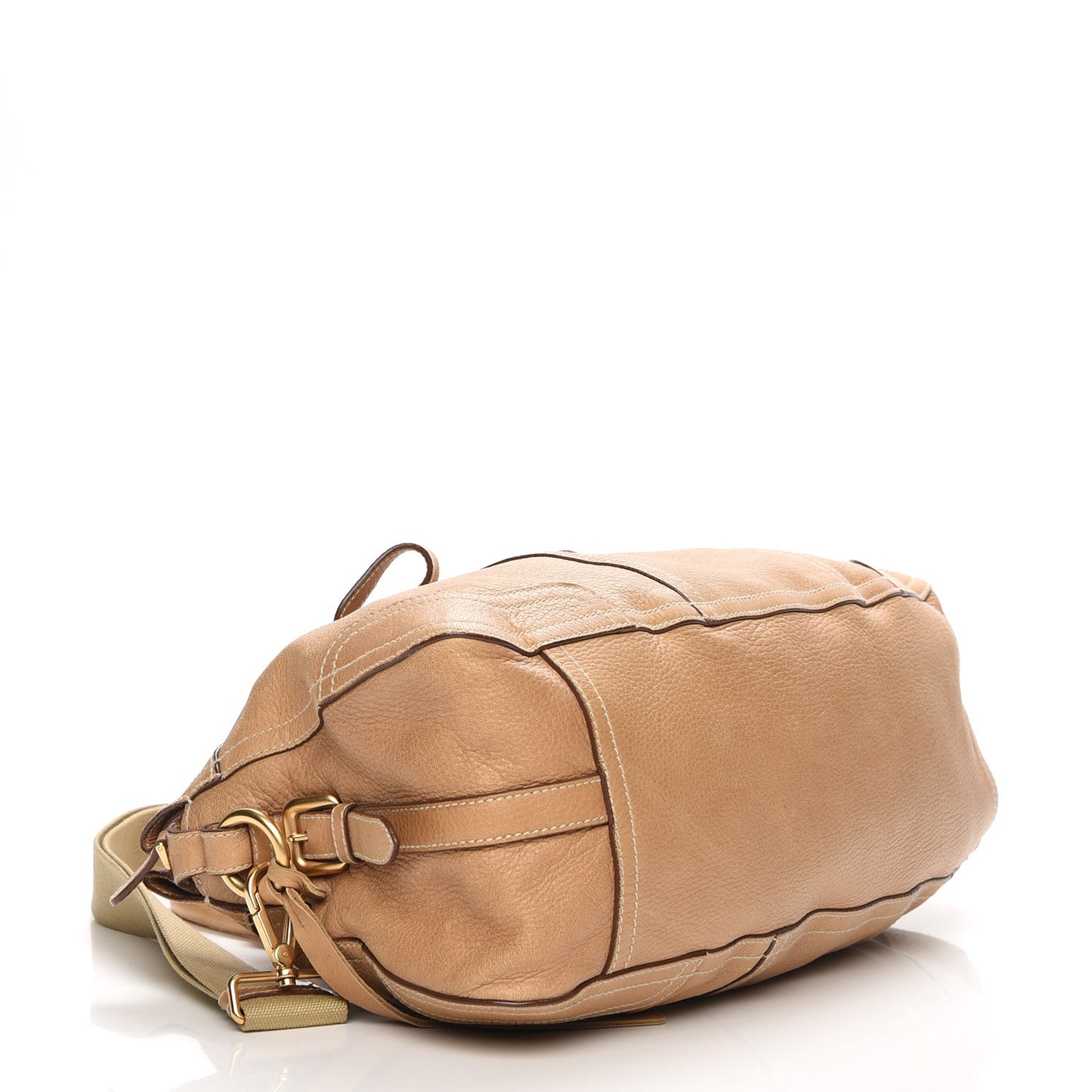 Cervo Deerskin Shopping Satchel Naturale