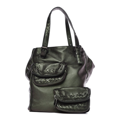 Bottega Veneta Iridescent Scarabee Multi Pocket Tote Bag Green 1 of 10