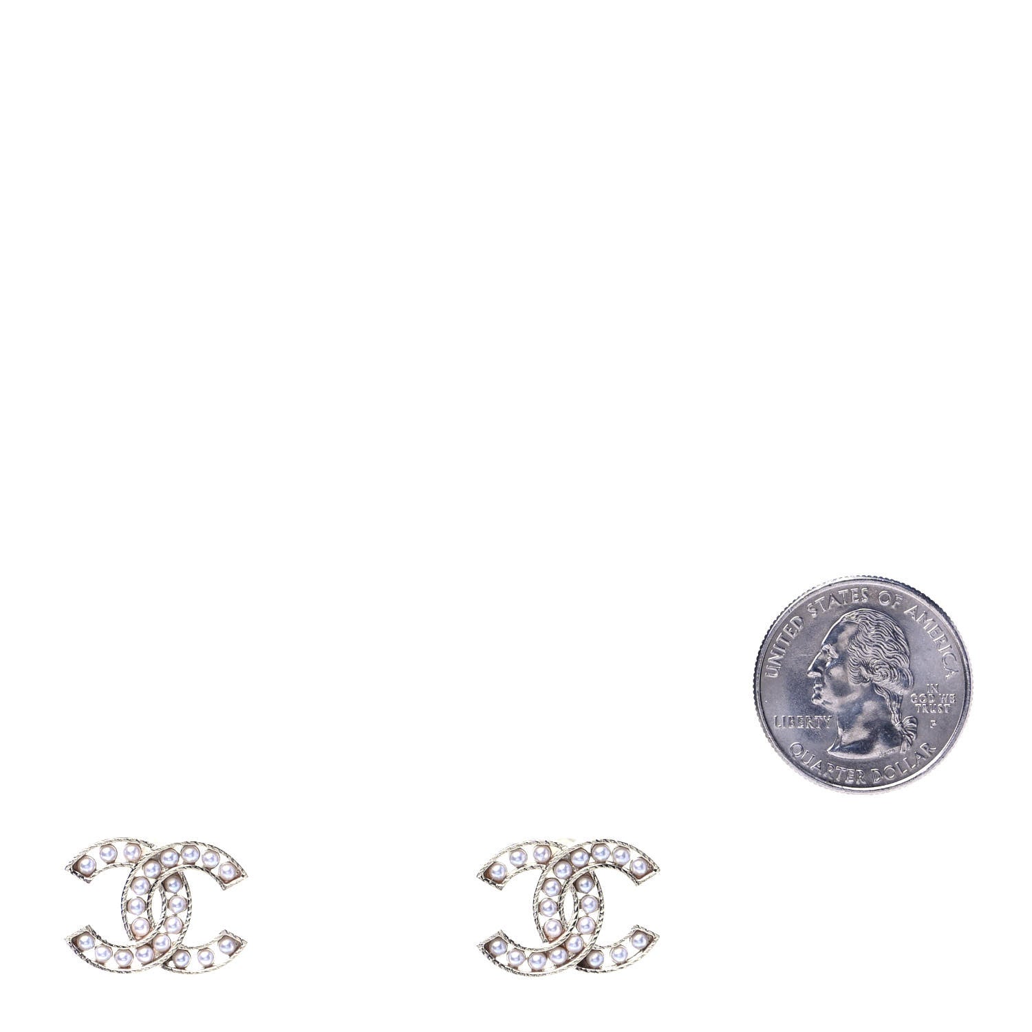 Chanel Pearl CC Earrings Gold 2 of 4