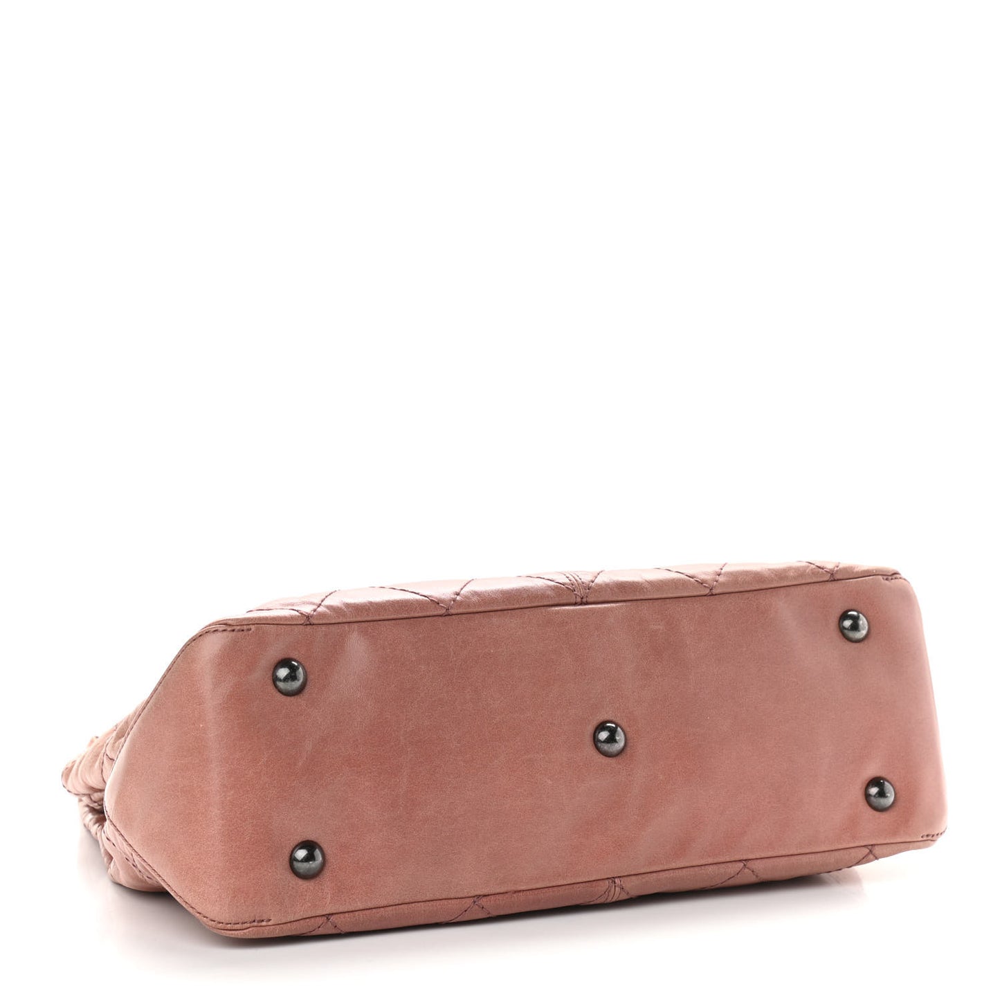 Aged Calfskin Quilted Coco Supple Hobo Beige