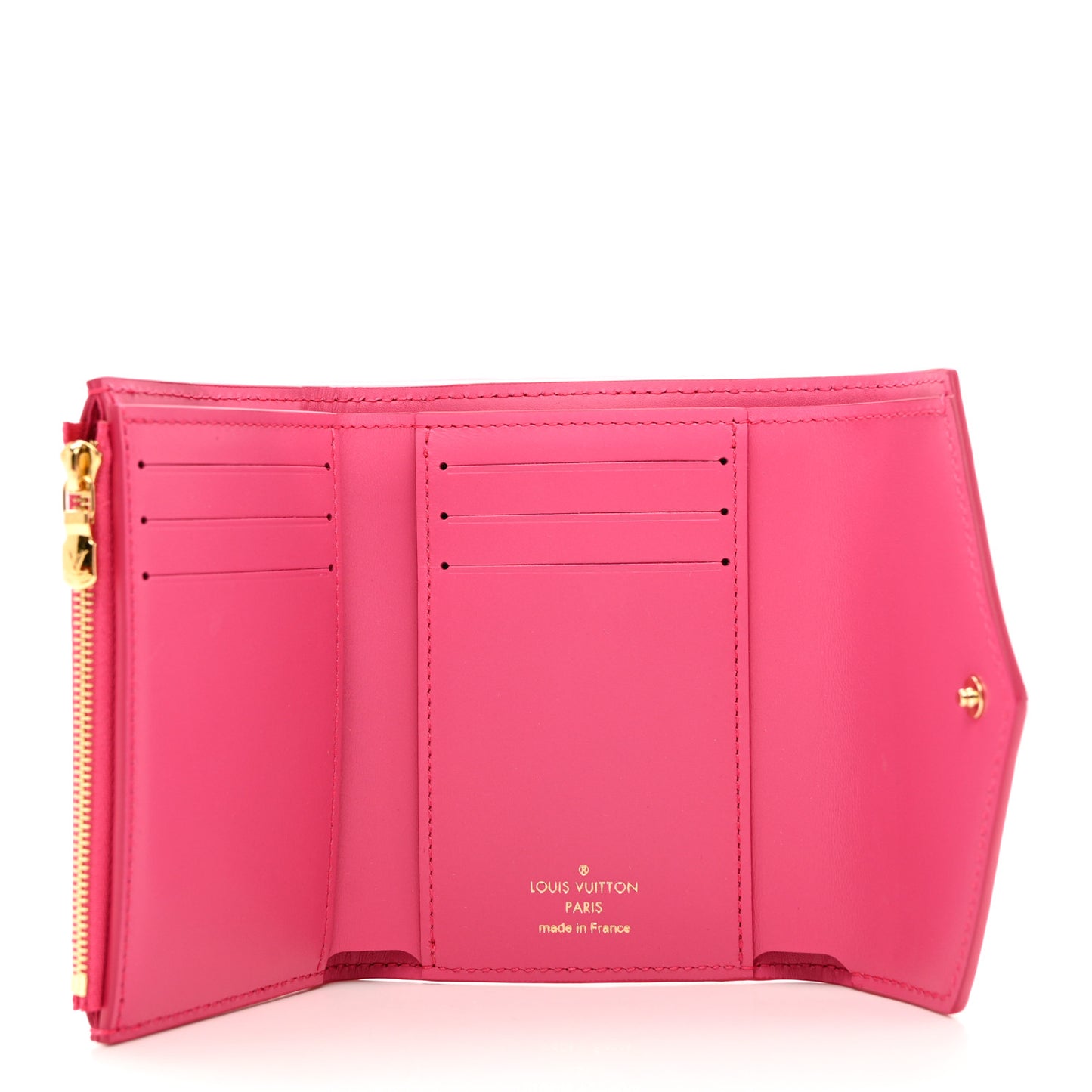Calfskin Nanogram Embossed Victorine Wallet Rose