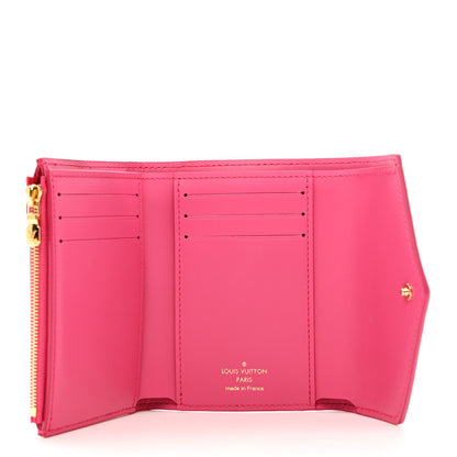 Louis Vuitton Calfskin Nanogram Embossed Victorine Wallet Rose 4 of 7