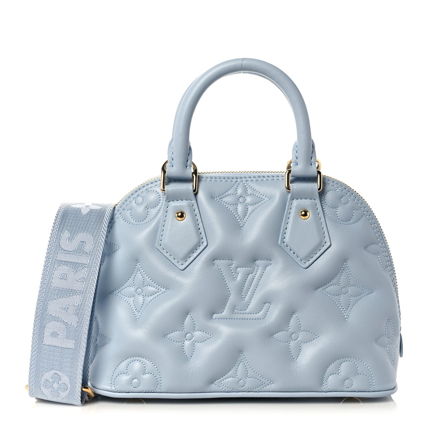 Calfskin Bubblegram Alma BB Ice Blue