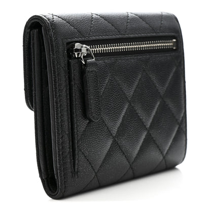 Chanel Iridescent Caviar Quilted Compact Flap Wallet Black 3 of 11