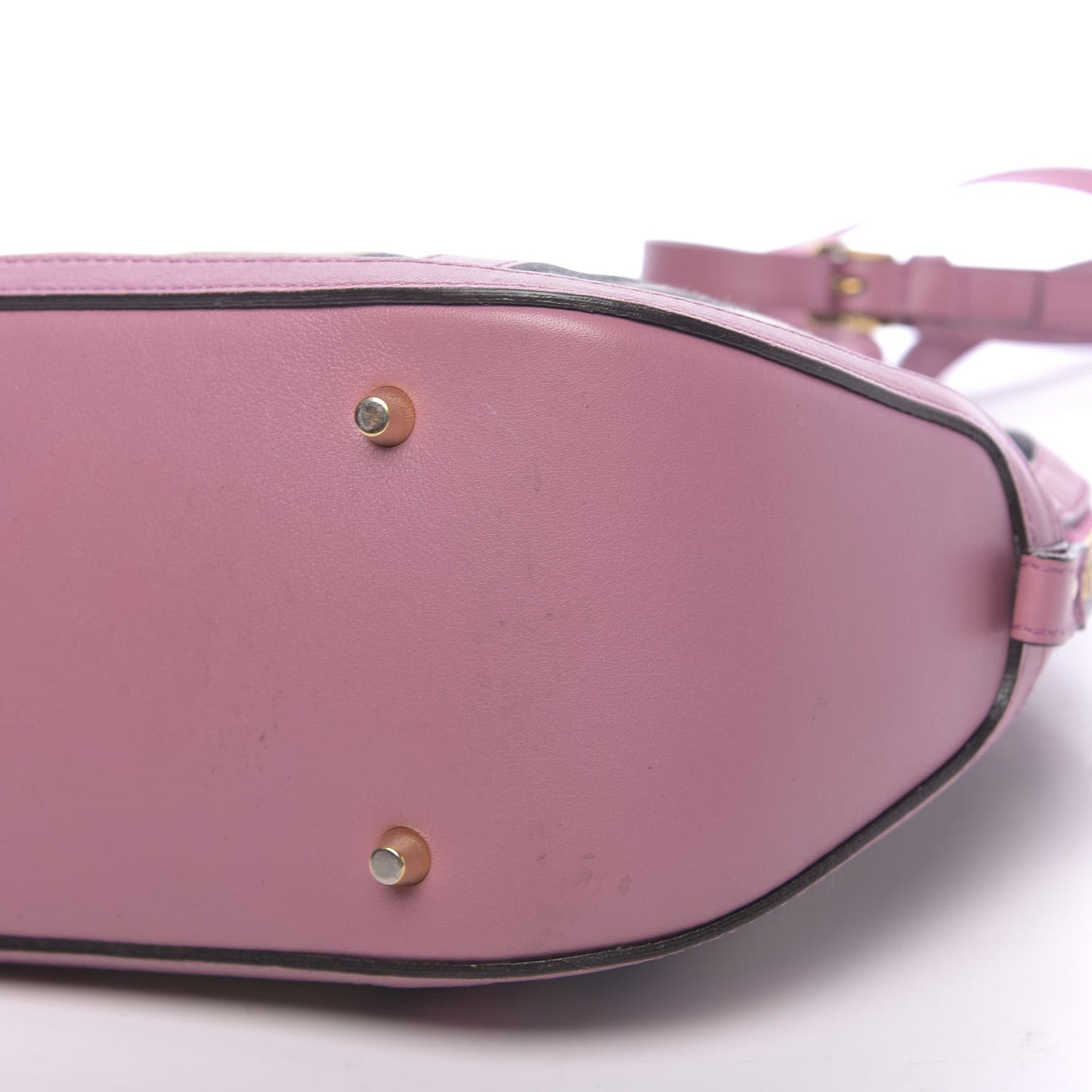 Bridle Calfskin House Check Small Orchard Bowling Bag Pink