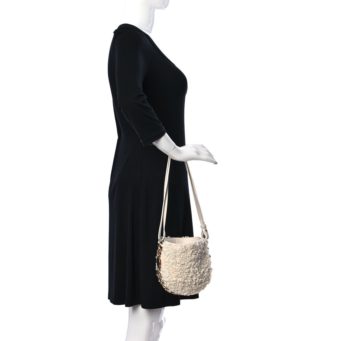 Eco Alter Nappa Eco Shearling Clutch Natural