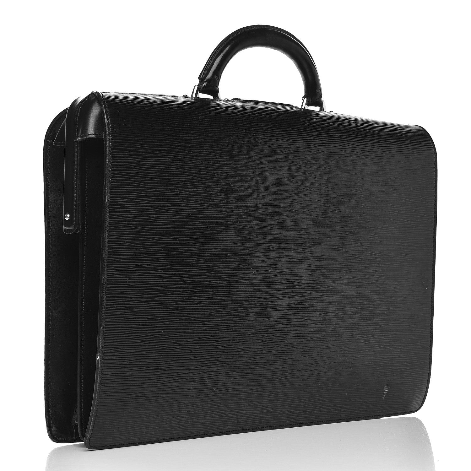 Louis Vuitton Epi Serviette Fermoir Briefcase Black 3 of 23