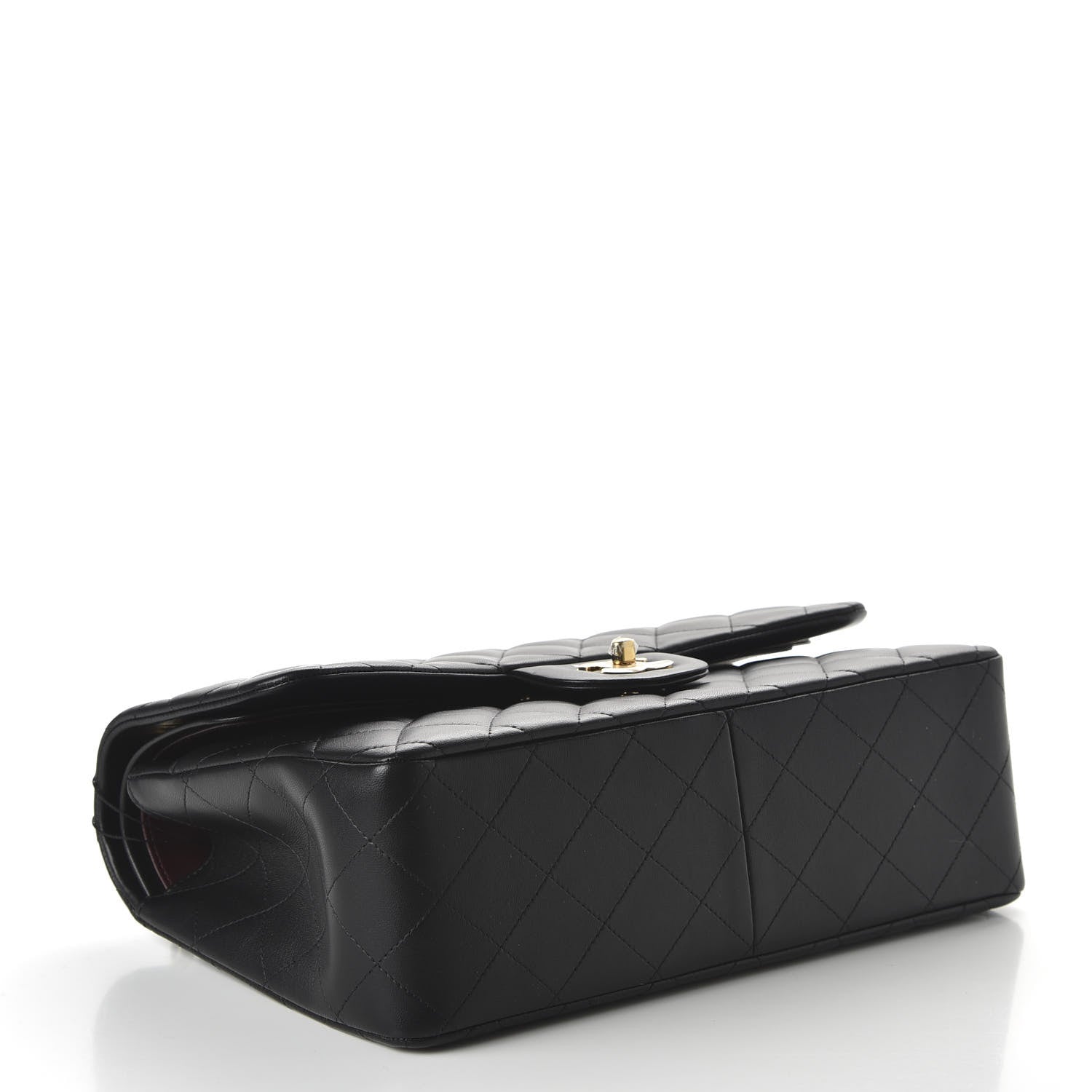 Chanel Lambskin Quilted Jumbo Double Flap Black 4 of 12