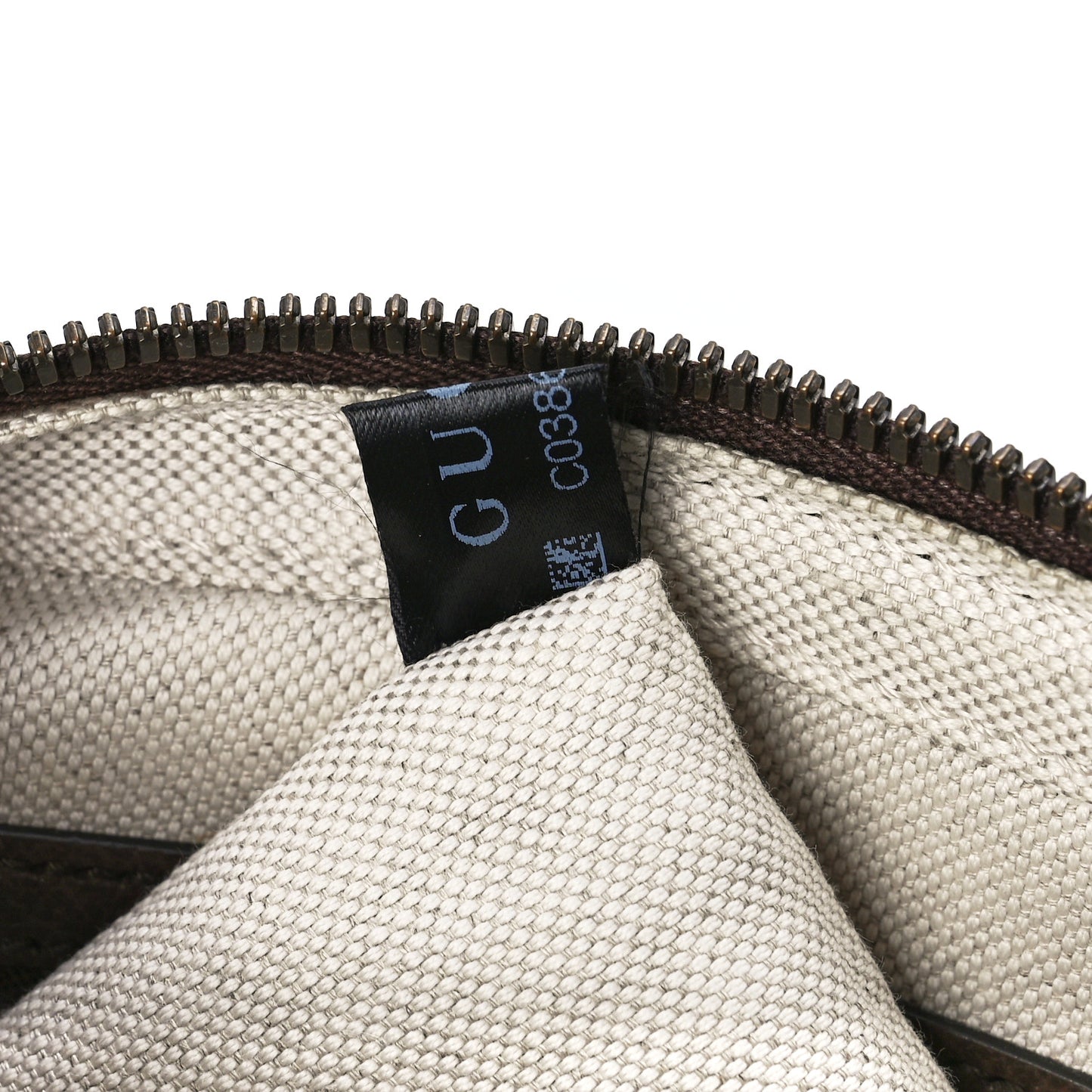 GG Supreme Monogram Textured Dollar Calfskin Web Ophidia Wristlet Shoulder Bag Beige Ebony New Acero