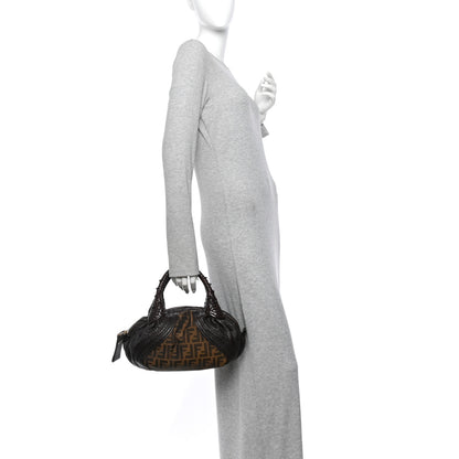 Fendi Zucca Nappa Nuvolata Vitello Tortuga Spy Bowler Tobacco Moro 2 of 10