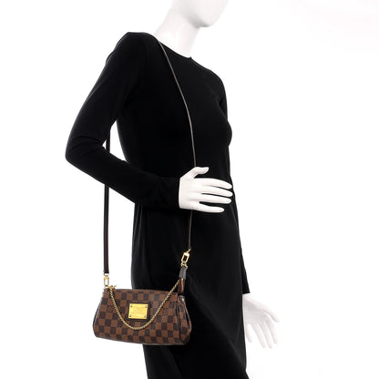 Louis Vuitton Damier Ebene Eva Clutch 2 of 9