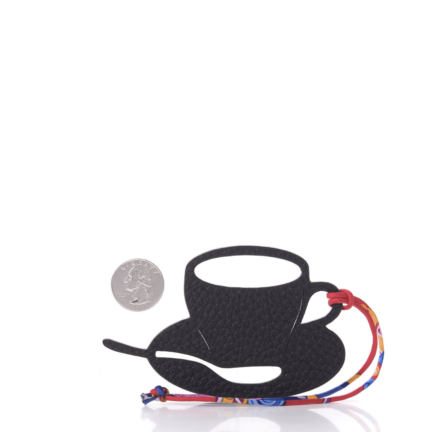 Hermes Togo Epsom Petit H Coffee Cup Charm Black 2 of 4