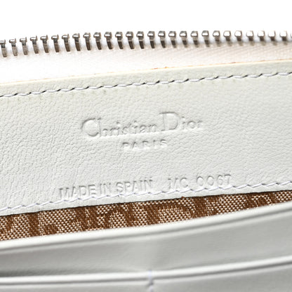 Christian Dior Lambskin Cannage Lady Dior Zip Wallet White 6 of 11