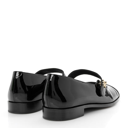 Chanel Patent Calfskin Mary Janes Flats 39 Black 5 of 12