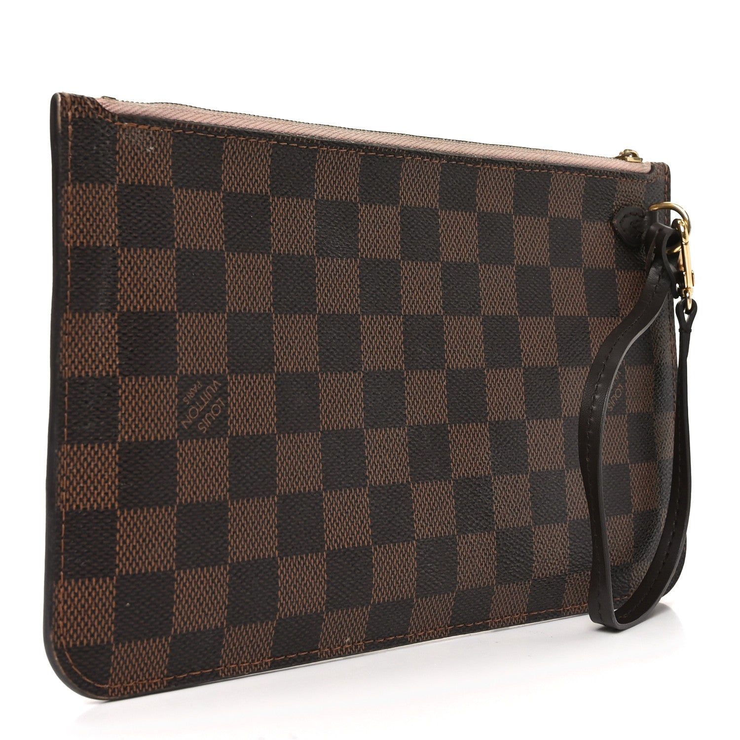 Louis Vuitton Damier Ebene Neverfull MM GM Pochette Rose Ballerine 3 of 8