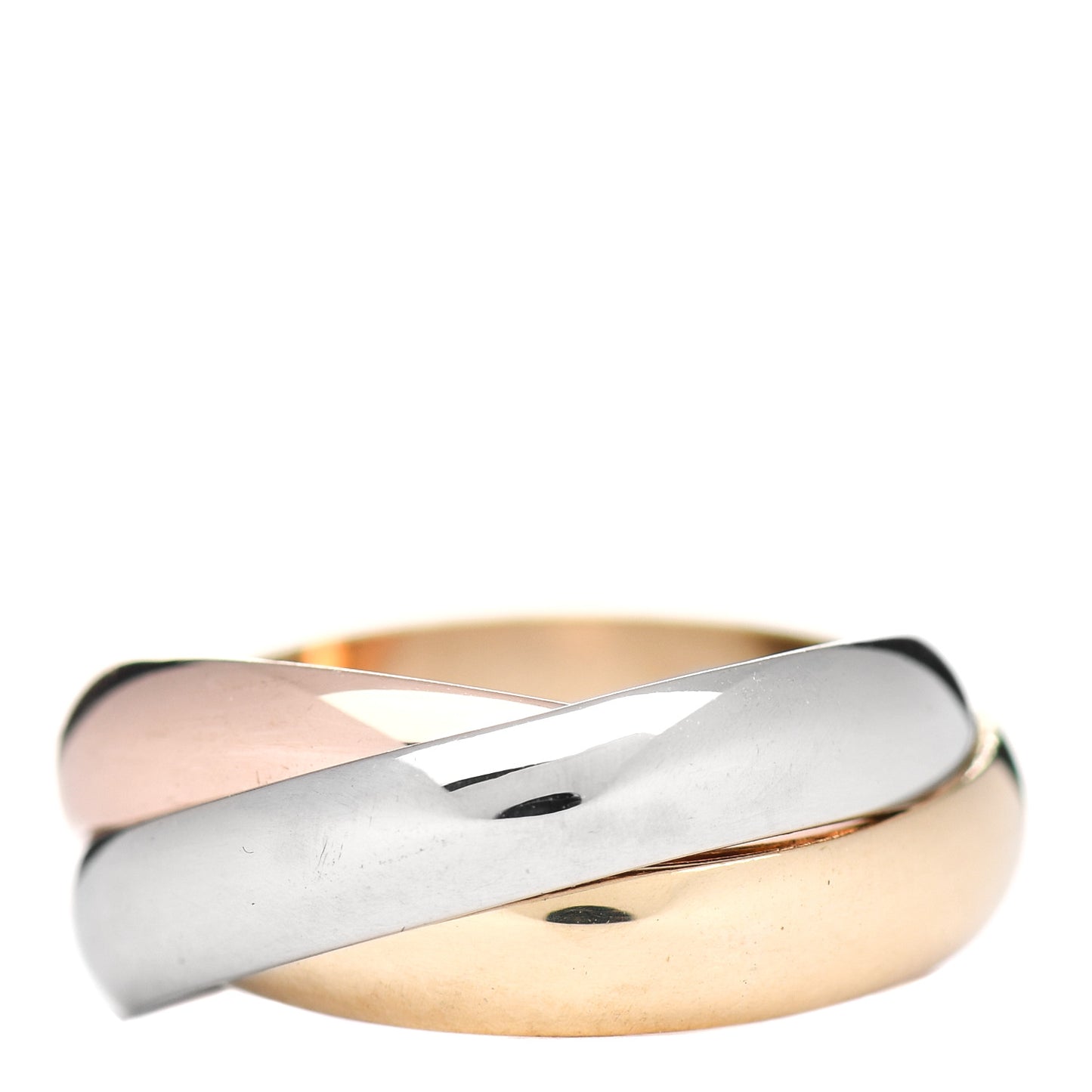 18K Pink Yellow White Gold Classic Les Must De Cartier Trinity Ring 47 4