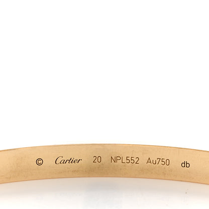 Cartier 18K Yellow Gold LOVE Bracelet 20 4 of 5