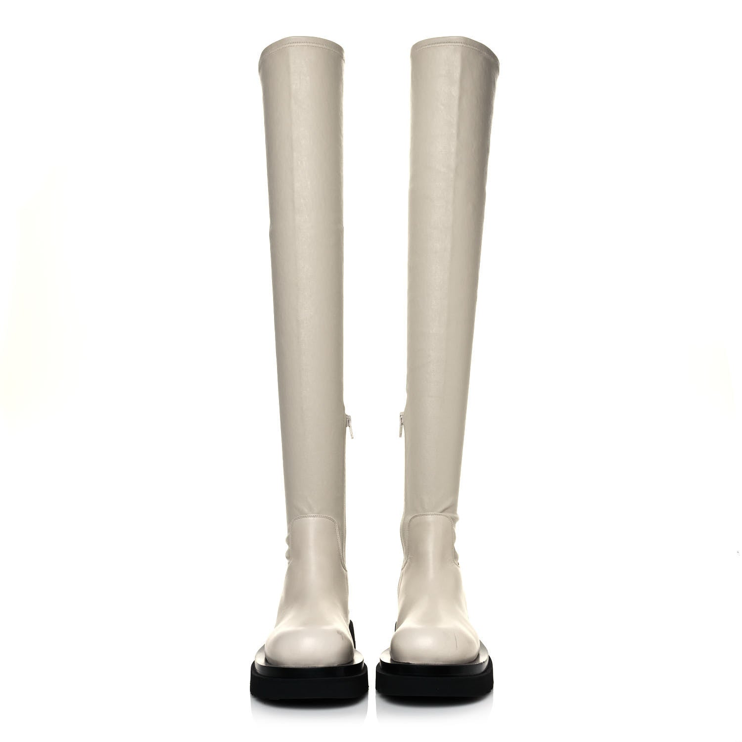 Bottega Veneta Calfskin The Lug 55mm Over The Knee Boots 38.5 Sea Salt 2 of 8