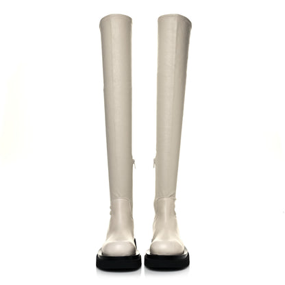Bottega Veneta Calfskin The Lug 55mm Over The Knee Boots 38.5 Sea Salt 2 of 8