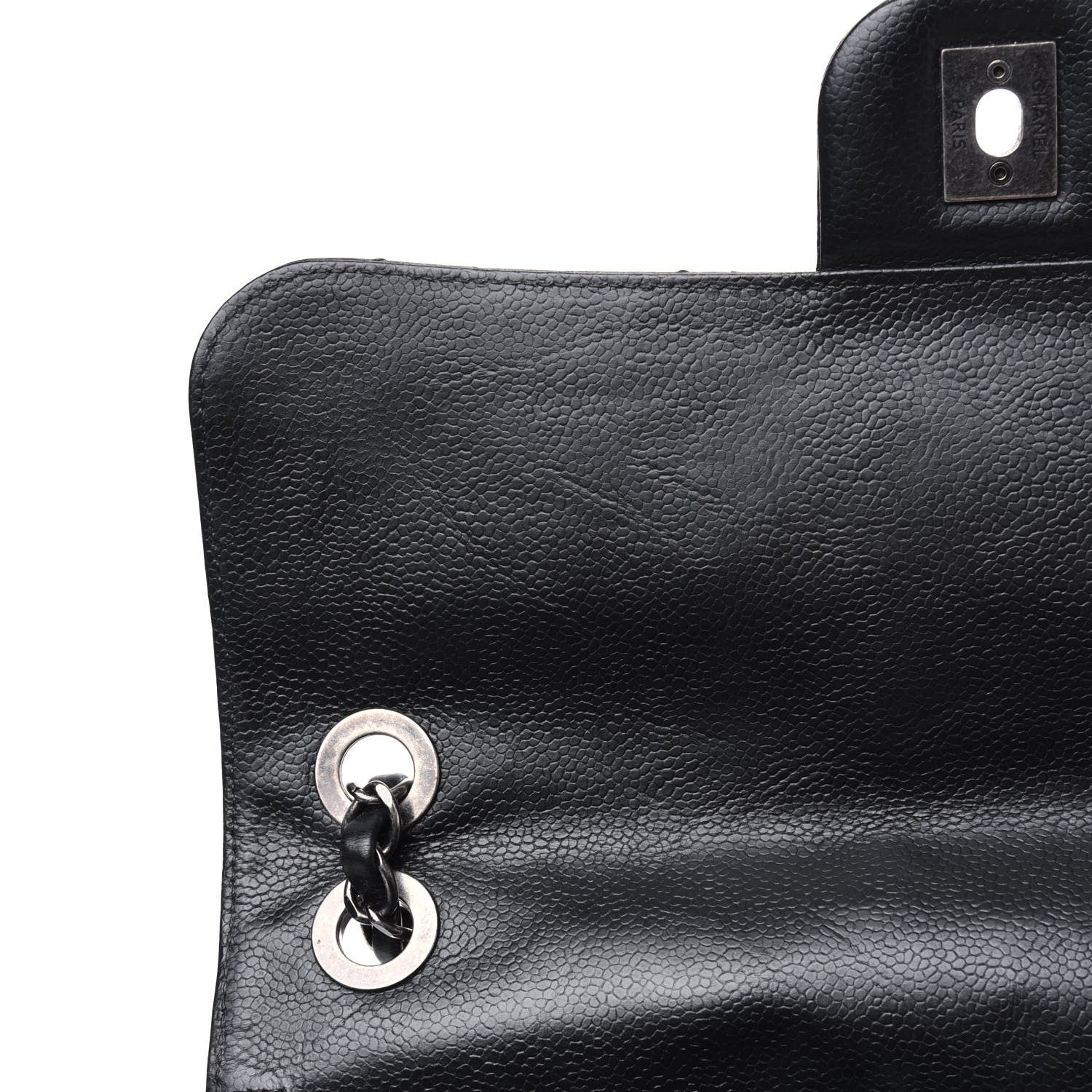 Chanel Crumpled Grained Calfskin Medium CC Crave Flap Black 10 of 22