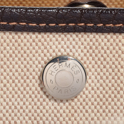 Hermes Toile Leather Garden Party Tote 36 MM Brown 8 of 10