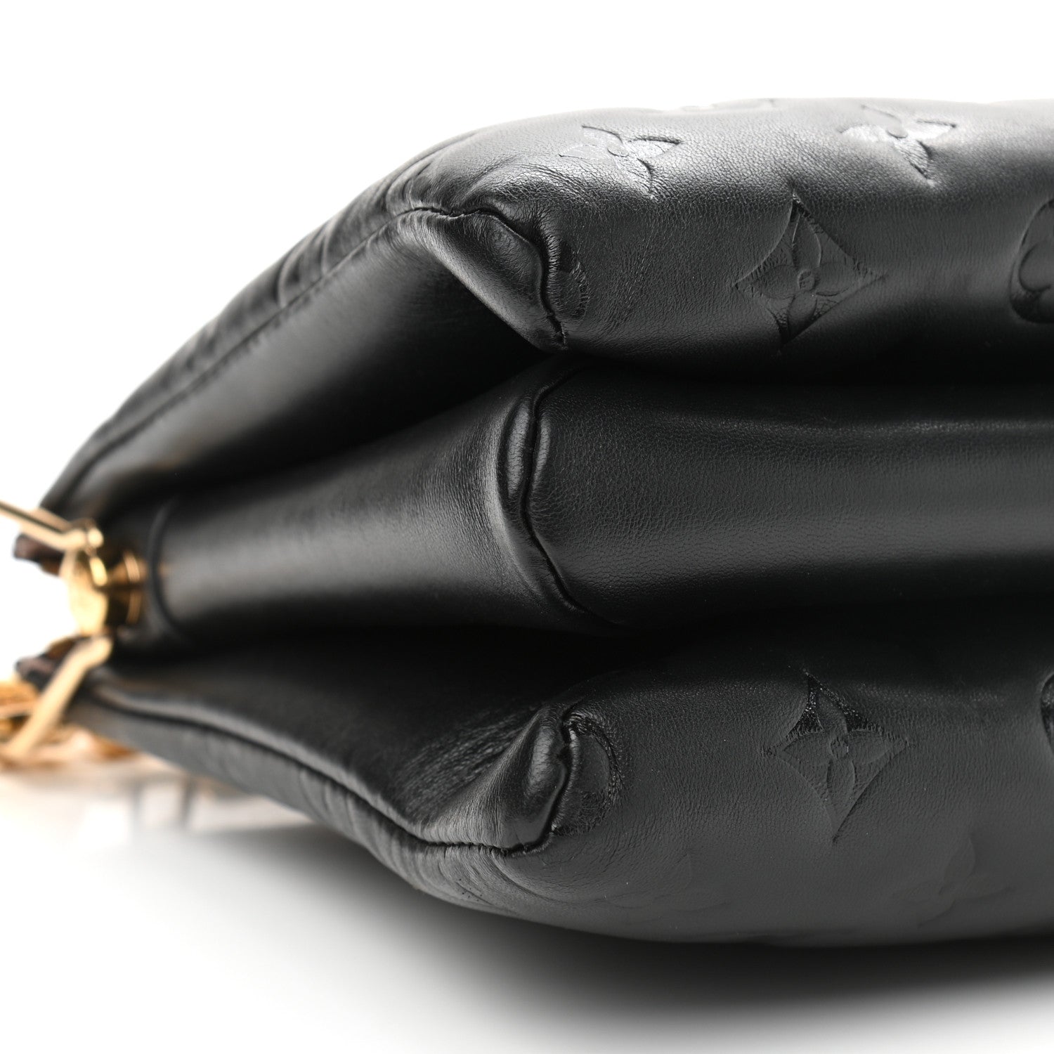 Louis Vuitton Lambskin Embossed Monogram Coussin PM Black 8 of 10