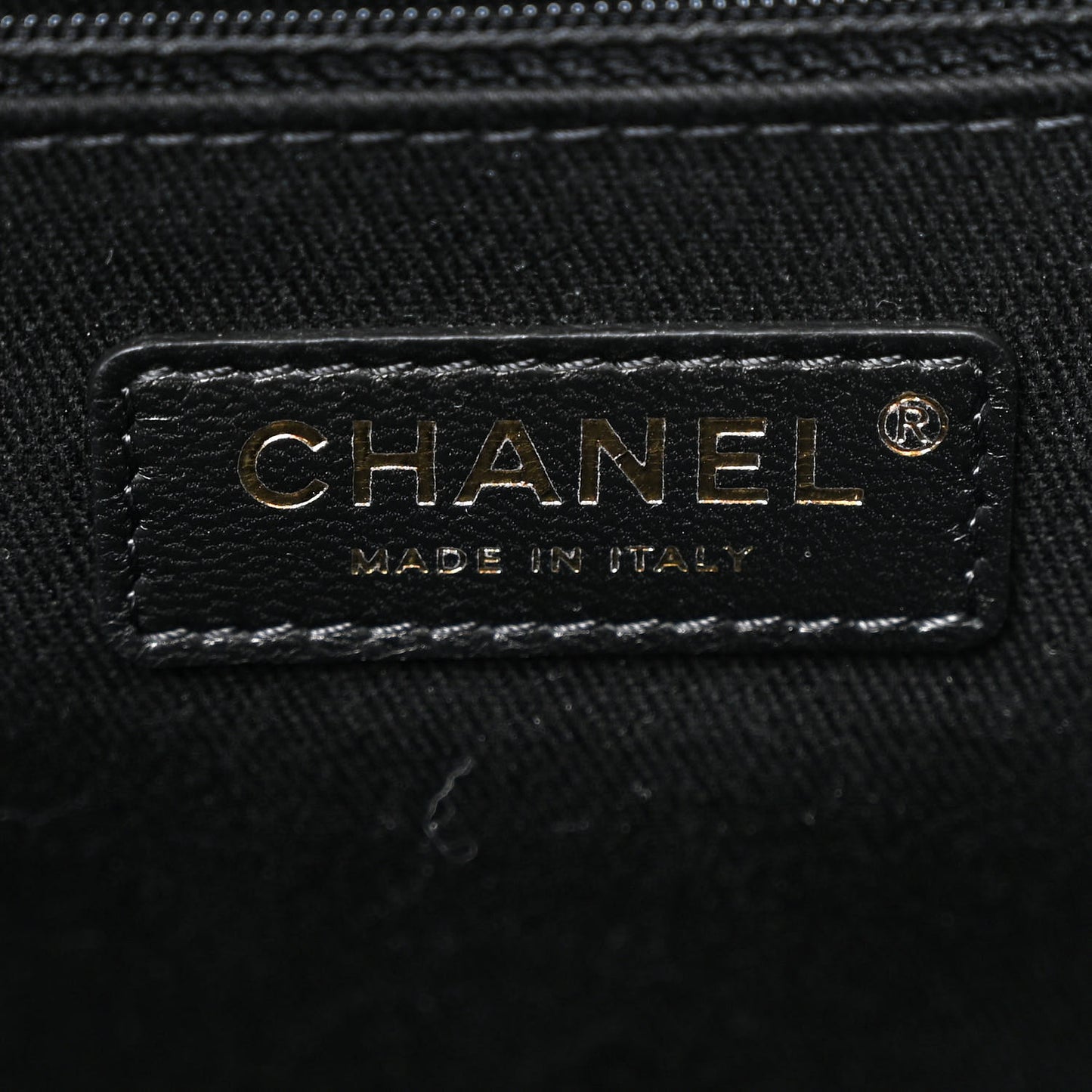 Mixed Fibers Calfskin Striped Medium Deauville Black