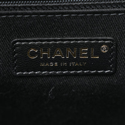 Chanel Mixed Fibers Calfskin Striped Medium Deauville Black 6 of 10