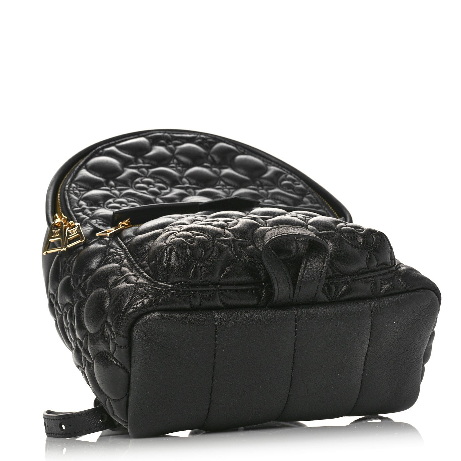 Louis Vuitton Lambskin Flower Quilted Palm Springs Backpack PM Black 4 of 8