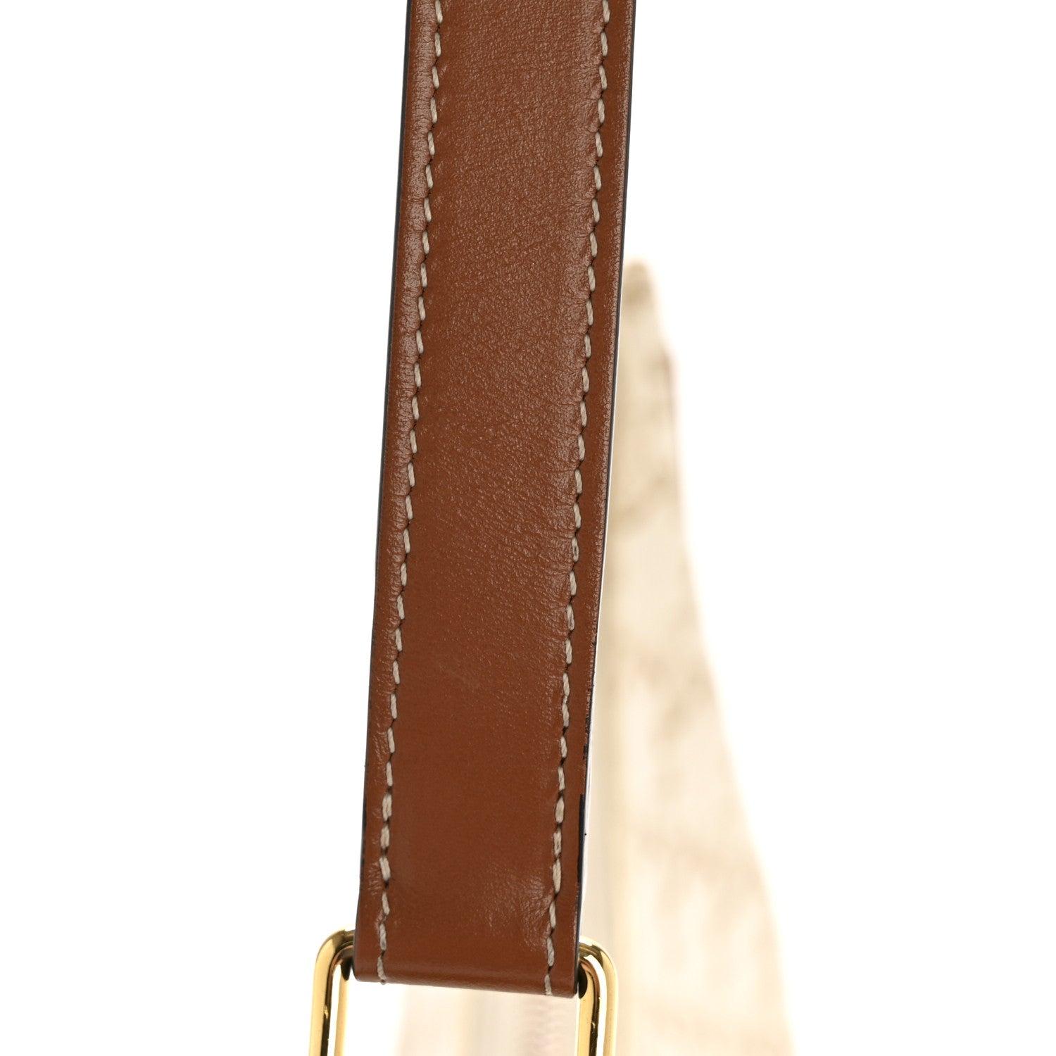 Celine Canvas Calfskin Ava Triomphe Shoulder Bag White 14 of 14