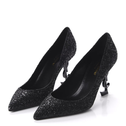 Saint Laurent Glitter Opyum 85 Pumps 38 Black 3 of 9