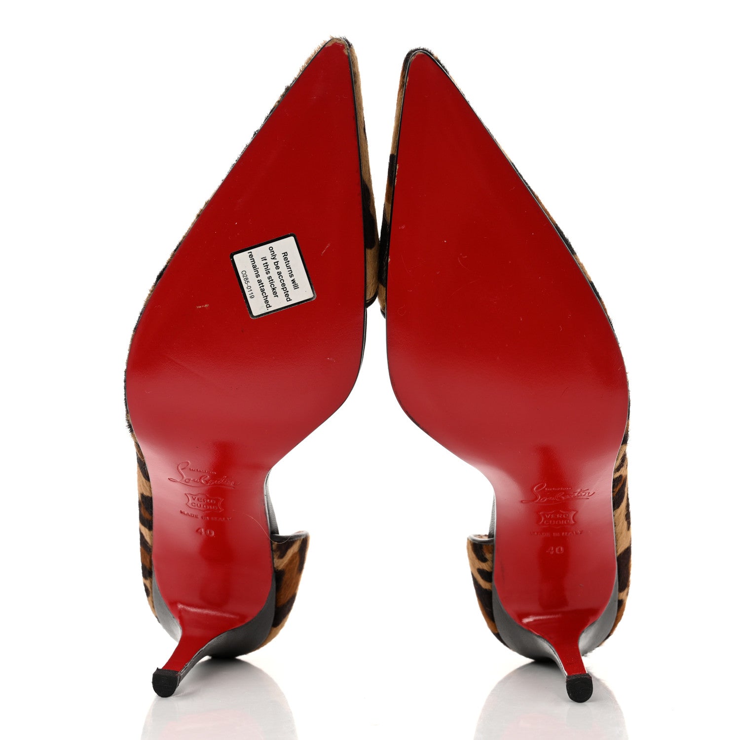 Christian Louboutin Pony Hair Dark Leopard Iriza 100 Pumps 40 Brown 6 of 8