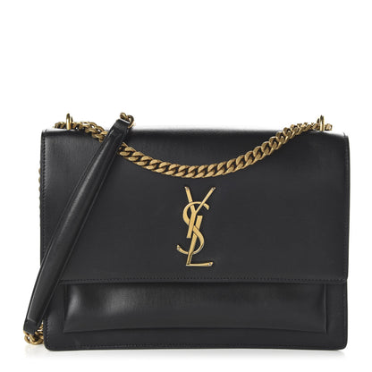Saint Laurent Calfskin Large Monogram Sunset Black 1 of 9