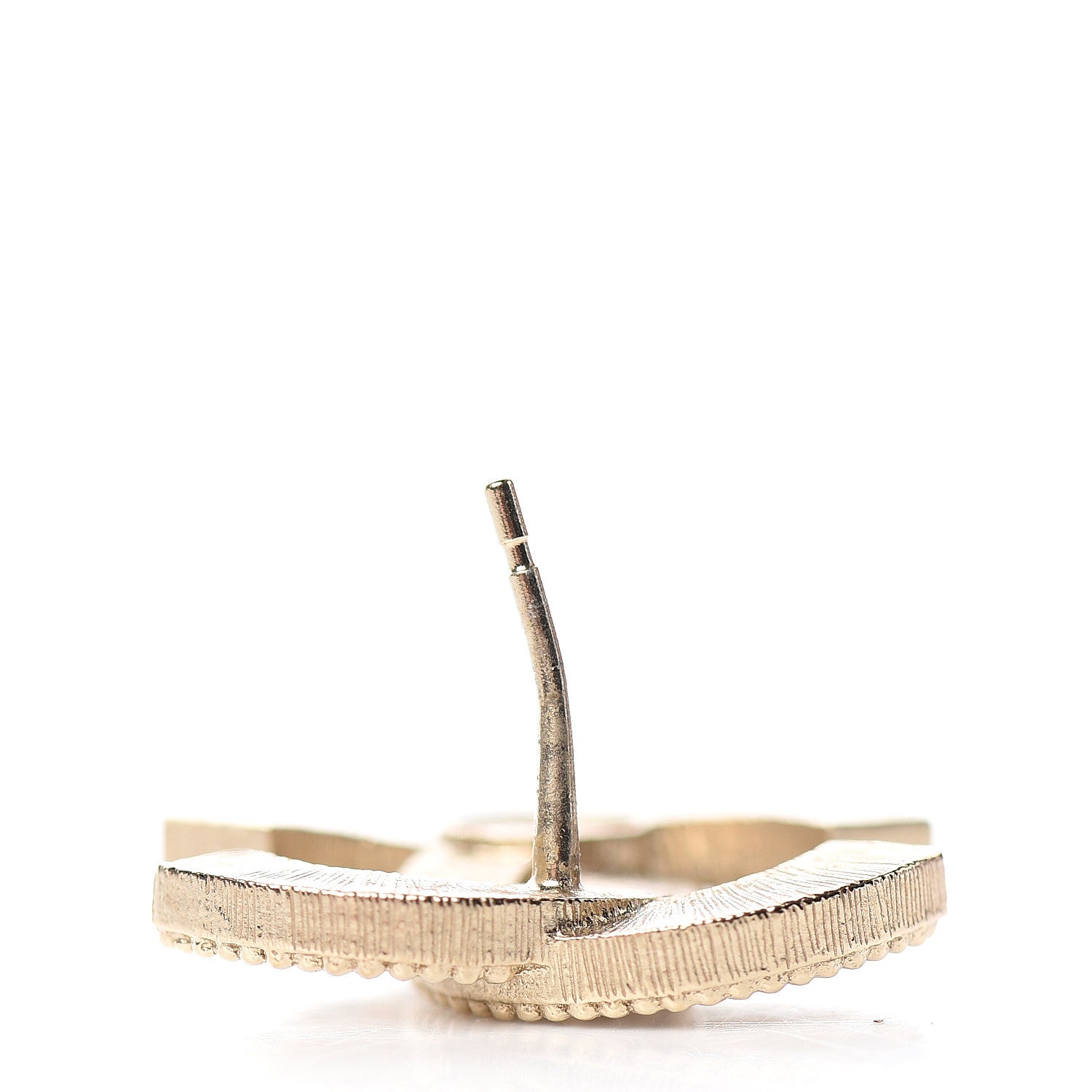 Chanel Pearl CC Earrings Light Gold 4 of 5