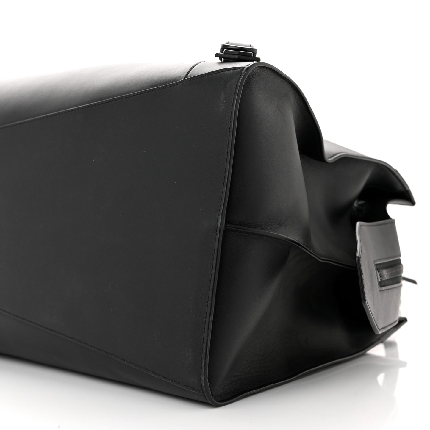 Smooth Calfskin Neo Classic Black Hardware Large Top Handle Bag Black