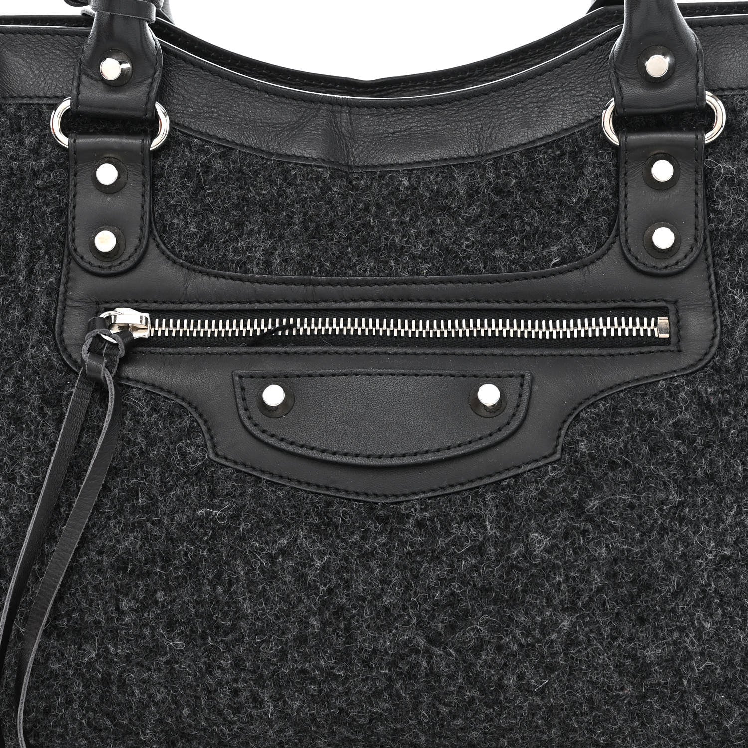 Balenciaga Alpaca Calfskin Classic Silver Hardware City Black 8 of 14