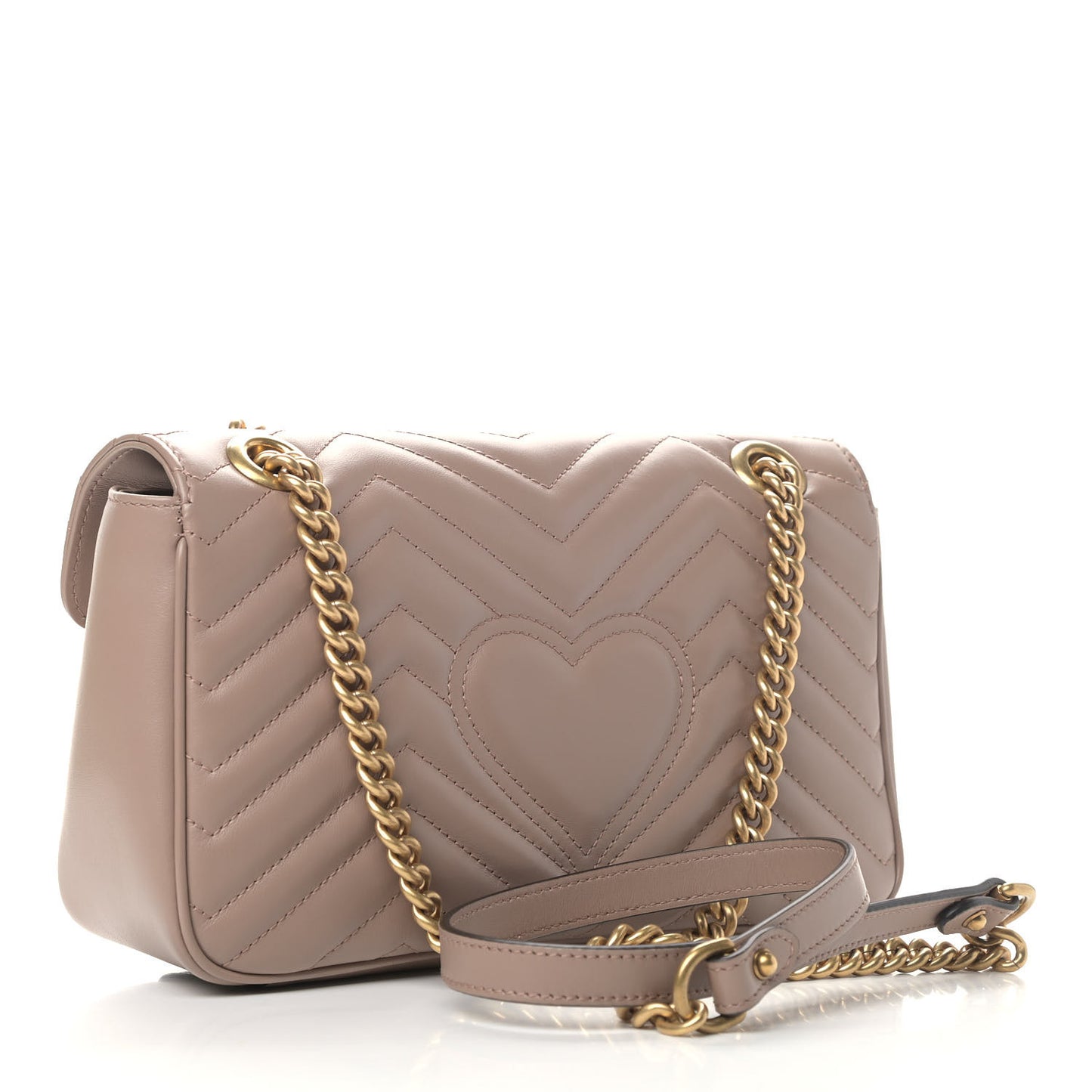 Calfskin Matelasse Small GG Marmont Shoulder Bag Porcelain Rose